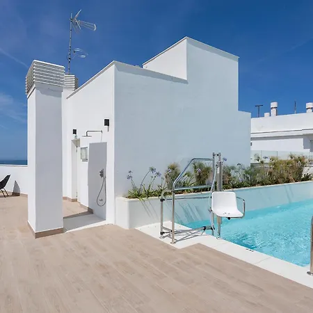 Salitre Luxury With 2 & 2 Bathrooms, Oceanfront With Pool, Private Terrace, Private Parking & Free Wifi Apartment